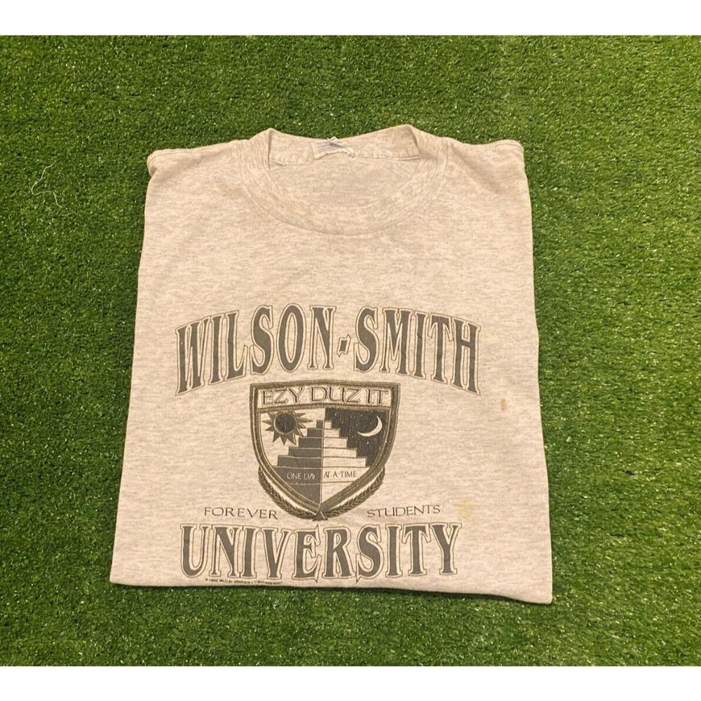 Vintage TeeJay Wilson-Smith University Ezy Duz It one day at a time t-shirt larg